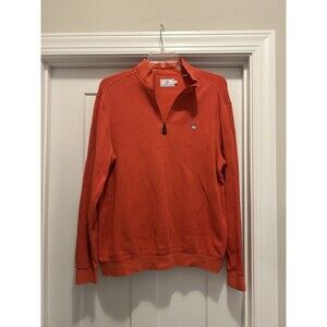 Southern Tide Shirt Mens Large Red 1/4 Zip Long Sleeve Pullover Sweater Skipjack